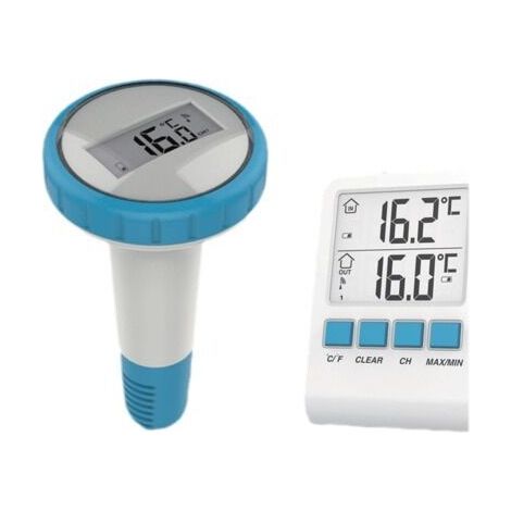 royaluxe -Thermomètre de piscine, thermomètre de piscine flottant sans fil facile à lire, thermomètre numérique avec monit de température intérie, haute précision pour l'eau de bain de piscine, petit  (1/5)