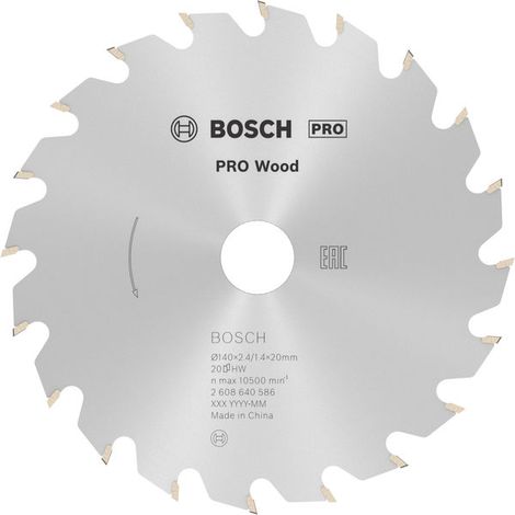Bosch PRO Wood Circular Saw Blade 140 x 2.4 x 20 mm T20 2608640586