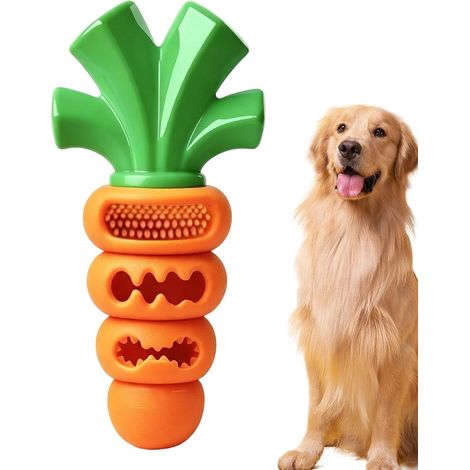 À Mâcher Pour Chiens Puzzle d'enrichissement interactif en forme de carotte Pour Mâcheurs Puissants Maison, chenil, cage, , anti-ennui, stimulation mentale (1/5)