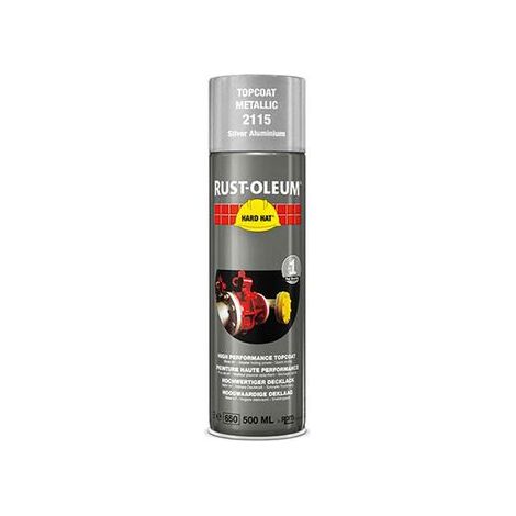 HARD HAT Deckschicht Metallisch - Silber Aluminium 500ml, schnelltrocknendes Industrielack-Spray