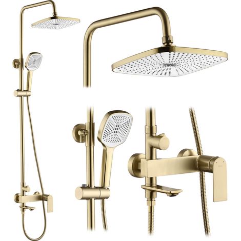 SHOWER SET REA MY1902-78GG STORM BRUSH GOLD