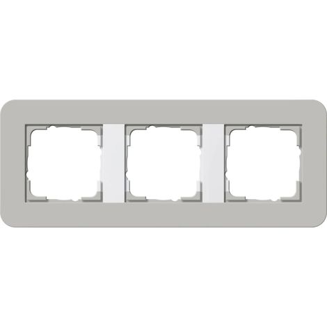 Gira Abdeckrahmen 3f Gira E3 Grau/Reinweiß [0213412], 0213 412
