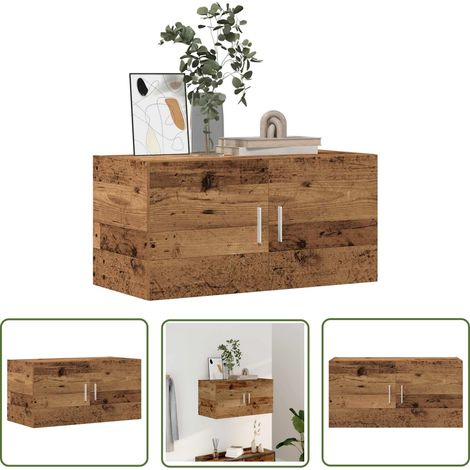 vidaXL Wandschrank Altholz-Optik 80x39x40 cm Holzwerkstoff (1/5)