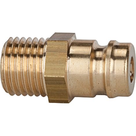 Riegler Temperier-Einstecknippel DN 9 mit AG, mit Absperrventil, M14x1,5 (1/2)