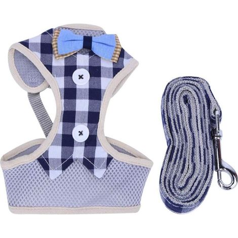 Harnais pour chat et ceinture de course pour chat - Antidéflagrant - Harnais souple pour chaton avec laisse (S)