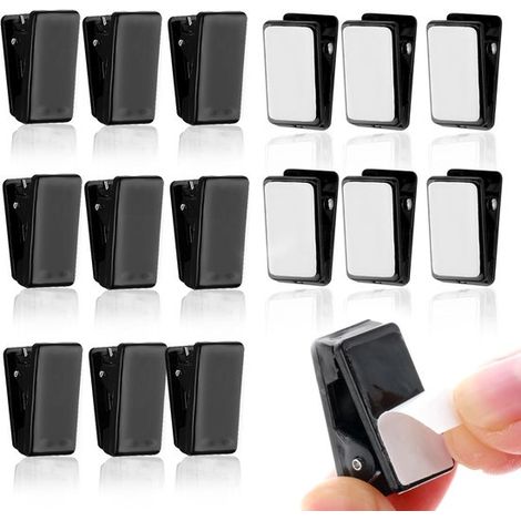 Clips autocollants – Lot de 15 – Plastique ABS durable – Clips de fixation pratiques pour câbles et accessoires (1/5)