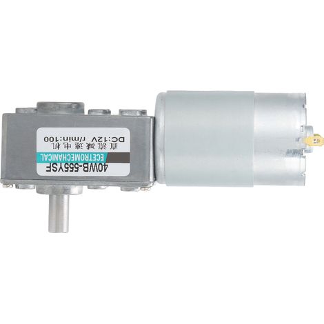 Moteur réducteur à vis sans fin XD40WB-555YSF, moteur DC haute couple à vitesse variable, mini moteur bidirectionnel lent, 12V, 100 tr/min (1/5)