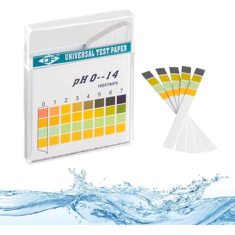 Bandelettes de test de pH 100 pièces, plage de mesure 014, papier indicateur universel, test d'acidité pour aquariums, eau potable, piscine