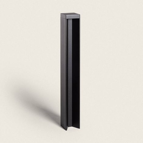 Balise Extérieure LED 65cm 8W Aluminium Mikael Noire Noir (1/3)