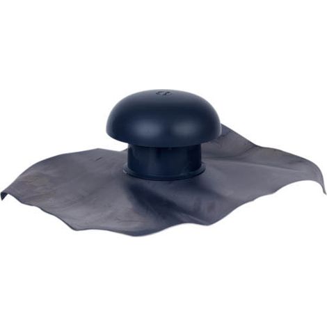 Chapeau de ventilation avec colerette d'étanchéité 40x33 Ø100-Anthracite