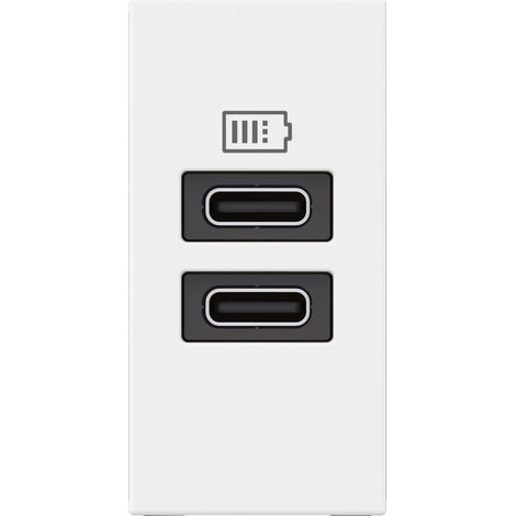 Legrand – Prise USB Type-C 3A 15W pour boite de sol et goulotte – Charge optimale pour smartphone – Montage en intérieur – 77680L