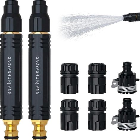 8 Pièces Buse Haute Pression pour Tuyau Arrosage avec Raccord Universel
Pistolet Arrosage Haute Pression avec Adaptateurs Universels pour Jardin Nettoyage (1/5)