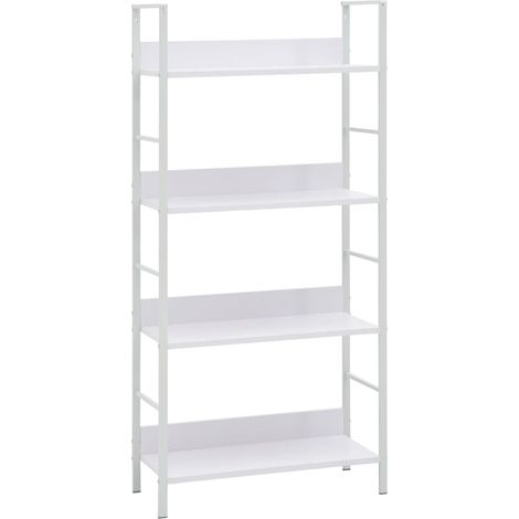 Estantería 4 niveles madera ingeniería blanco 60x27,6x124,5 cm vidaXL (1/5)