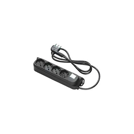 MULTIPRESA 4 POSTI BIPASSO + SCHUKO CON INTERRUTT. LINEA RETAIL NERA- - nera 47421 - 2 pezzi FANTON