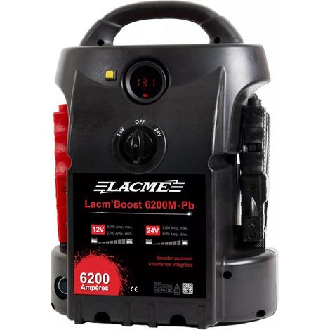 Lacme – Booster de démarrage 6200M-Pb 2340A – Démarrage 12V/24V – Affichage digital – Recharge automatique – Sécurité renforcée (1/2)