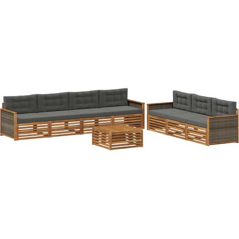 Outdoor Sofa Set with Cushion 8 pcs Natural and Anthracite vidaXL (1/5)