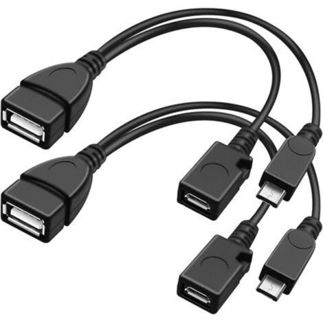 USB-OTG-Adapterkabel mit Micro-USB-2.0-Anschluss und USB-Typ-A-Anschluss für USB-Flash-Laufwerk/Tastatur/Festplatte/Fire TV Stick, 20 cm (1/5)
