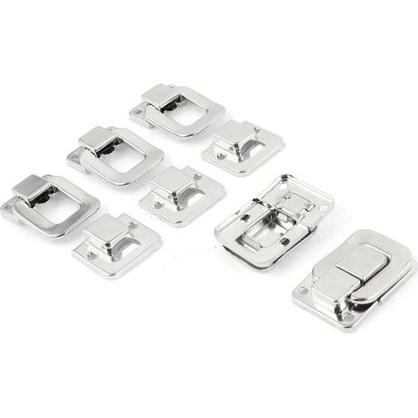 Boîte à outils coffre Valise 40 mm de long Loquet Fermoir en métal argenté 5 pcs (1/3)