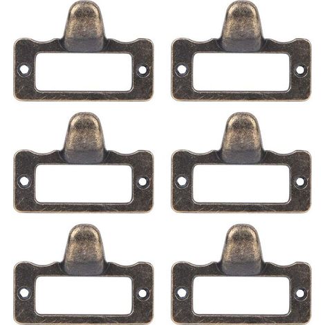 Porte-étiquette en bronze Porte-cartes de visite en métal pour tiroirs et armoires Porte-cartes de visite (1/5)