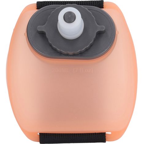 200 ml tragbare Wasserflasche für Sport und Wandern, transparente orangefarbene Handgelenkflasche, freihändig (1/5)