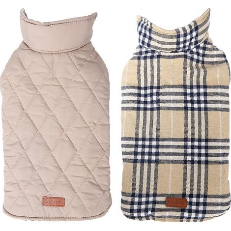 QAZQA Vêtements d'automne et d'hiver pour animaux de compagnie veste de chien réversible imperméable à l'eau golden retriever vêtements pour chiens vêtements d'automne et d'hiver pour animaux de compa