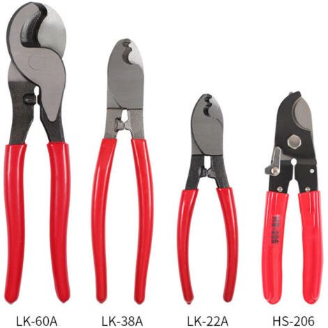 Lot de 4 Jeu de coupe-fils pour électriciens, coupe-câbles électriques robustes, Coupe-câbles et coupe-fils pour électriciens, coupe-fils LK-60A /LK-38A/LK-22A/HS-206