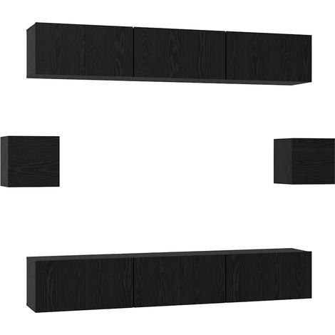 Maison Exclusive - Ensemble meuble TV 8 pcs Chêne noir Bois d'ingénierie