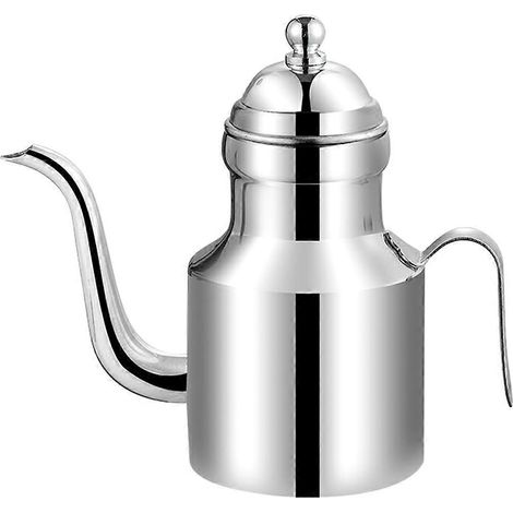 Récipient à huile en acier inoxydable pour la cuisine, avec couvercle. Pot de rangement pour huile et graisse.-14.6X9.5X6.4CM-Silver
