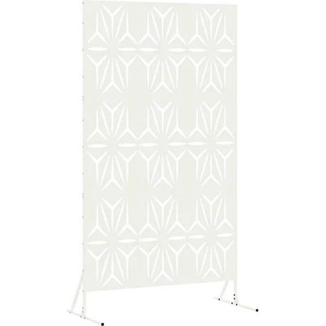 Paravent blanc, 100 x 50 x 180 cm, acier.