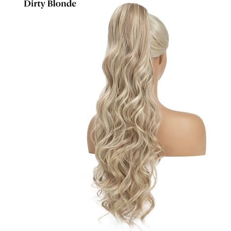 Extension de cheveux queue de cheval, 66 cm, bouclés, style cordon, pour femmes, postiche ondulé naturel, longue mèche frisée, accessoire capillaire, lot unique