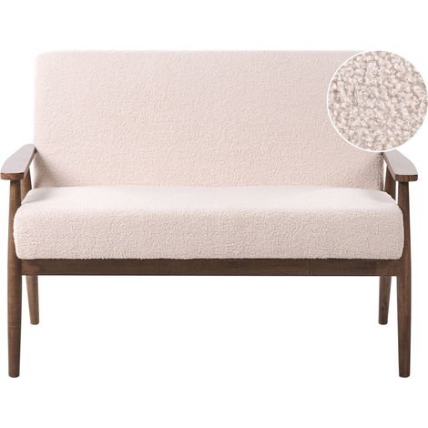 Sofa 2 Seater ESRUM Boucle Dark Brown/ Beige