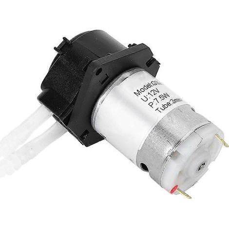 12V 35 Dosierpumpe DIY Peristaltikschlauchkopf für Aquarienlabor-Chemieanalyse (schwarz)