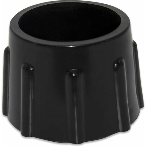 Lot de 4 Embouts de Protection de Sol en Caoutchouc synthétique antidérapants pour Meubles Ronds Diamètre 35 mm, 3,5 cm, Noir