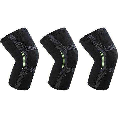 3X Breathable Basket-Ball Football Sport GenouillÈre Haute Élastique Volleyball GenouillÈres Attelle Support Genou Soutien ProtÉger XL (1/5)