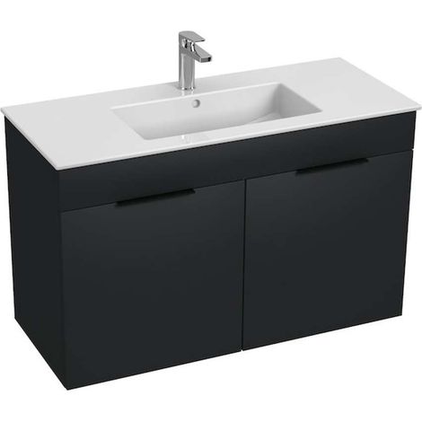 Jika Cube - Mobile con lavabo 100x43x61 cm, antracite opaco H4536511763521 (1/2)