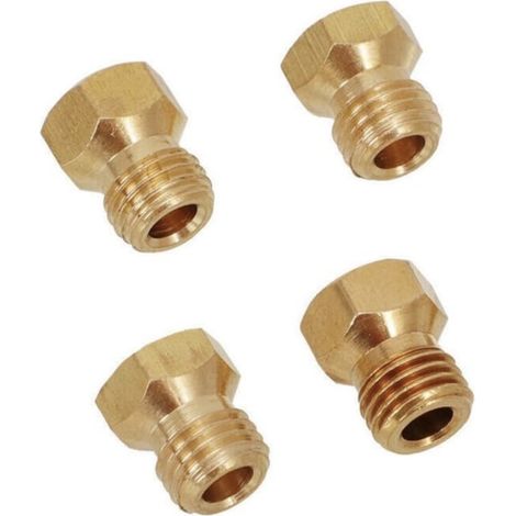 Kit Inyectores Gas Butano Métrica 6 Juego 4 Chicles 55-70-70-90 Recambio Estándar CC para Cocina y Encimera M6