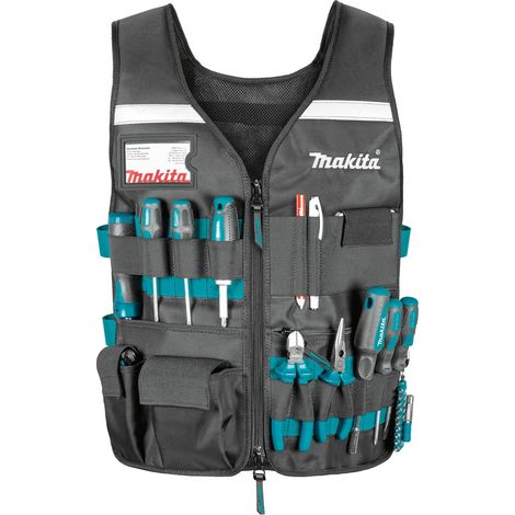 Makita E-15609 Adjustable Multi Pocket Workers Vest Gilet - Universal Size