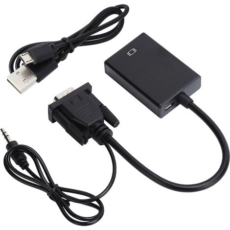 Adaptateur VGA vers HDMI avec Câble Audio et Conversion 1080P (1/5)