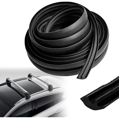 3M Dachträger Gummistreifen, Universell Autodachträger Gummileiste, Auto Dachträger Dichtung W2.3cm Windgeräusche Reduzieren, Langlebiger Dichtungsstreifen Gummistreifen Ersatz für Auto Dachreling (1/5)
