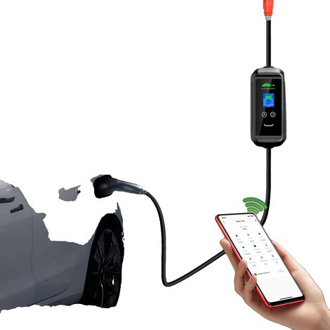 Cargador para vehículos eléctricos, potencia de 11 kW, conectividad WiFi inteligente, 11KW-APP, Tipo 2 (1/2)