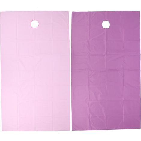 Draps de lit esthétique SPA respirant avec trou pour visage, imperméable et anti-huile, absorption d'humidité 200x115cm (mauve et rose) (1/5)