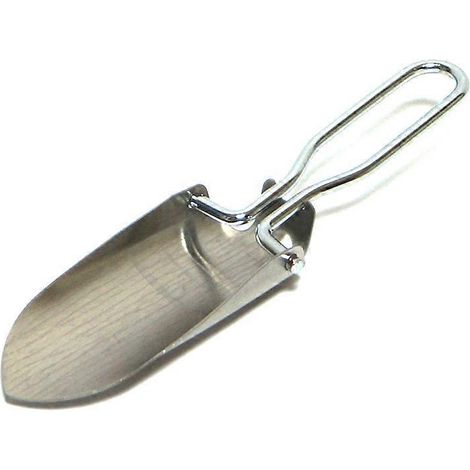 Mini pelle pliante d'extérieur, outil de camping portable et multifonctionnel en acier inoxydable pour jardinage et survie de poche (1/5)