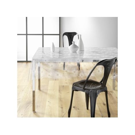 Nappe cristal rectangle 140 x 240 cm pvc imprime 14/100e soleil Sans (1/3)