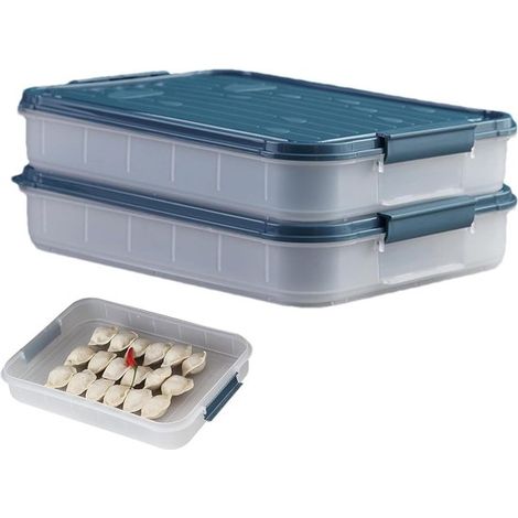 Set di 2 contenitori per ravioli da congelare,Conservazione refrigerata con coperchio ermetico,Contenitore a tenuta d'aria per cupcake (1/5)