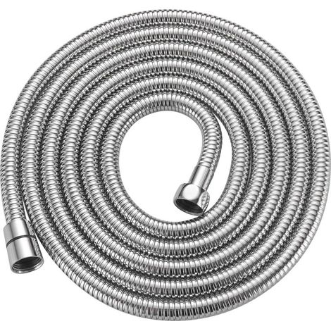 Duschkopf aus Edelstahl 304, 2 m, doppelwandig, bruchsicher, silber, Badezimmer (1/5)