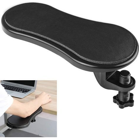 Schreibtischarmlehne – Ergonomische, 180° verstellbare Stütze – Für Tastatur und Maus – Auch für dicke Schreibtische geeignet – Für Zuhause und Büro – 1 Stück (1/5)