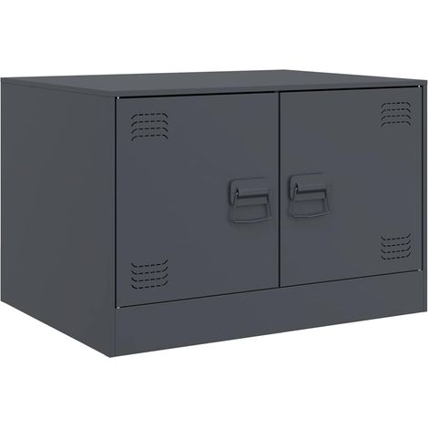 Maison Exclusive - Couchtisch Anthrazit 67x50x44 cm Stahl