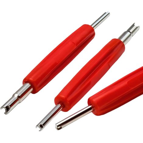 Kit de 12 extracteurs d'obus de valve à double extrémité, outils de réparation de tuyauterie de climatisation, clé de serrage d'obus de valve (1/5)