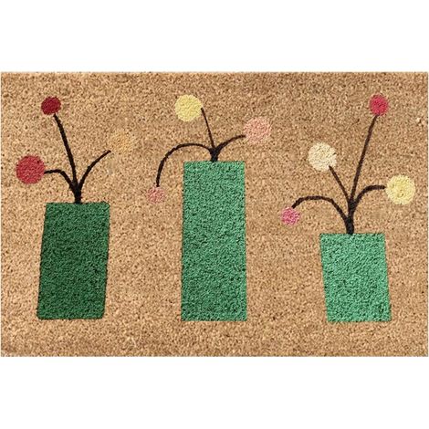 Tapis De Sol - Tapis D'Entrée Antidérapant En Polyester Avec Dos En Caoutchouc - Pour Porte D'Entrée Cuisine Jardin Bureau - 1 Pièce (1/4)
