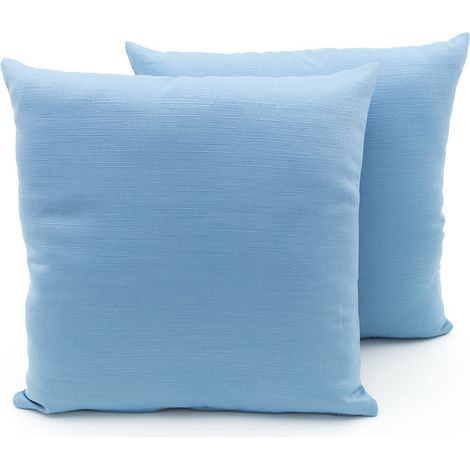 Coppia Cuscini Arredo Imbottiti Tessuto Ottoman In Tinta Unita Colore Azzurro 31, misura60x60coloreAzzurro 31 (1/4)